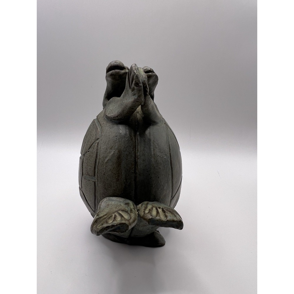 Dancing Turtle Anthropomorphic Art Metal Figure Heavy READ
